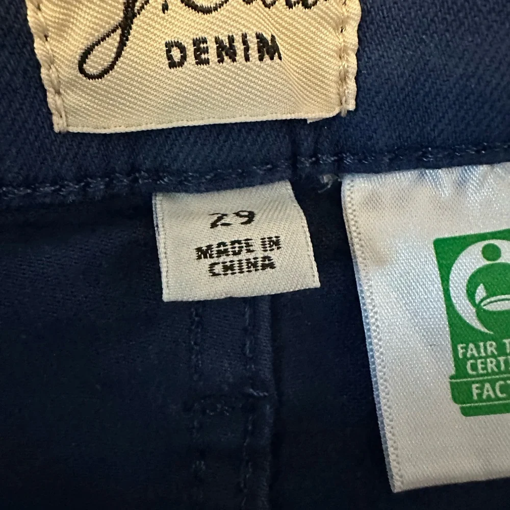 J.Crew Tie Dye Vintage Straight Jeans Indigo Spiral Raw Hem Size 29 NWOT